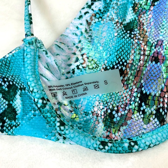 New Shein 2 piece snake skin swimsuit S - Picture 8 of 10